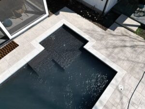 Pool tile and finish