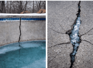 Structural vs Cosmetic Pool Cracks in Cold Weather