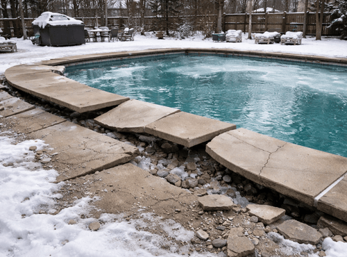 Pool Deck Heaving During Winter