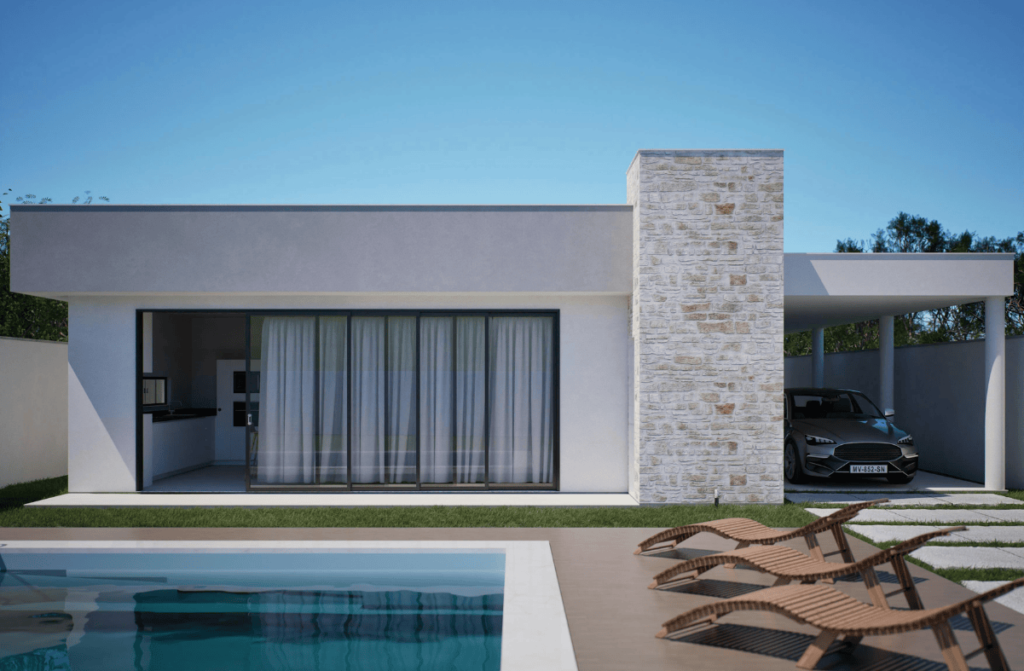 Pool house construction