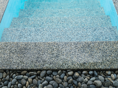 Pebble pool finish